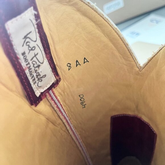 NEW Rod Patrick Mens Cowboy Boots 8 AA Brown Mocha Bison Square Toe Western - Picture 9 of 12